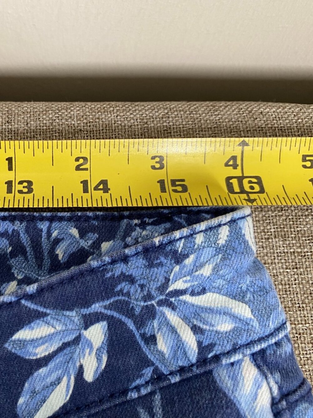 Talbots SLIM Ankle Denim Jeans Women's 10 Mid Rise Blue Floral Casual Pants - Picture 11 of 15